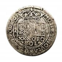 Tymf złotówka koronna moneta wybita w 1665 r. króla Jana II Kazimierza Wazy
