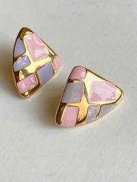 Klipsy Vintage Avon modernistyczne