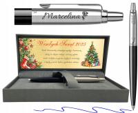 DŁUGOPIS PARKER JOTTER Z GRAWEREM CZARNY NA PREZENT Z TABLICZKĄ na ŚWIETA