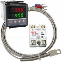 ZESTAW REGULATOR TEMPERATURY REX C100 SSR 230V + CZUJNIK M6 + SSR 40A DC AC