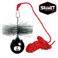 НАБОР ДЛЯ ЧИСТКИ ДЫМОХОДА ШОМПОЛ ВЕРЕВКА МЯЧ 5 КГ