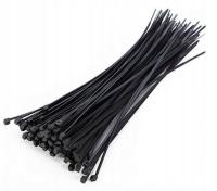 TRYTKI OPASKI ZACISKOWE PLASTIKOWE trytki czarne 30 cm 100 szt