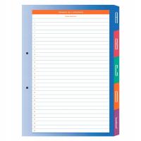 Przekładki Do Akt Osobowych Dokumentów FILE - ABCDE kpl. Praktyczne Trwałe