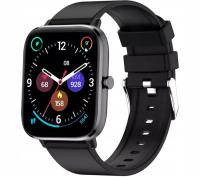 Smartwatch zegarek Rubicon RNCE79 grafitowy i czarny pasek Bluetooth 5.0