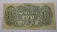Banknot Czechosłowacja 100 koron 1944 stan 3-