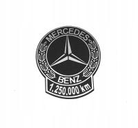 Emblemat MERCEDES 1.250.000km srebrny 34x40mm