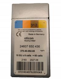 Аккумулятор для слуховых аппаратов Oticon 312 60 шт. 180 мАч
