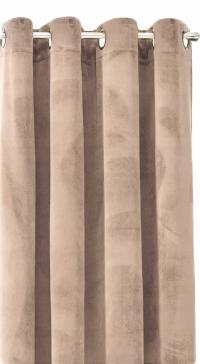 GOTOWA ZASŁONA WELUROWE NA KÓŁKACH 140x250 ZASŁONY VELVET KOLOR BEŻOWY