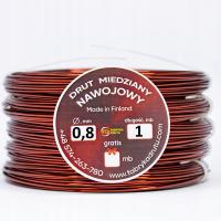 Медный провод намотки ДН2Э ФД 0.8 мм медный