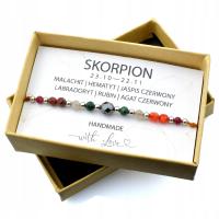 Браслет удачи для Знака Зодиака Скорпион натуральные камни талисман