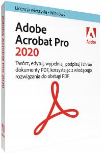 Oprogramowanie Adobe Acrobat 2020 Pro BOX licencja wieczysta Windows