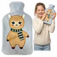 Termofor duży LAMA LAZYhome termofor na wodę dla dzieci gumowy pluszowy 2L