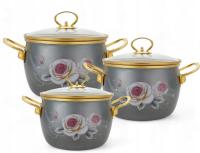 Garnki Emaliowane 6 el. Indukcja Gazowa - Wysoka Jakość MASTERPAN