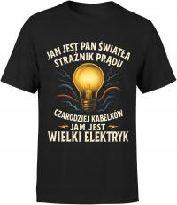 PREZENT DLA ELEKTRYKA KOSZULKA MĘSKA JAM JEST ELEKTRYK URODZINY