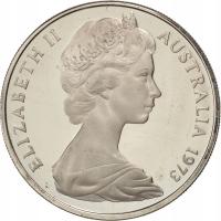 Moneta, Australia, Elizabeth II, 20 Cents, 1973, A