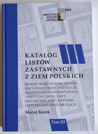 Katalog listów zastawnych - Maciej Kurek