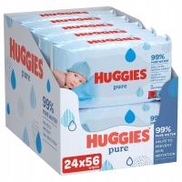 Детские влажные салфетки гипоаллергенные HUGGIES Pure 24X 56pcs