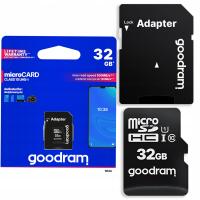 Karta pamięci GOODRAM 32GB micro SD CLASS 10 SDHC microSD ADAPTER SD