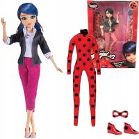 MIRACULOUS BIEDRONKA I CZARNY KOT MARINETTE LALKA STRÓJ BIEDRONKI AKCESORIA