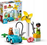 LEGO DUPLO Turbina wiatrowa i samochód elektryczny 10985 klocki 2+