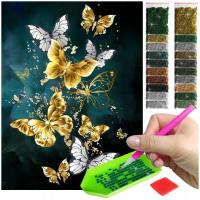Алмазная вышивка бабочки золотой милый мозаика бабочка природа набор 5D аксессуары