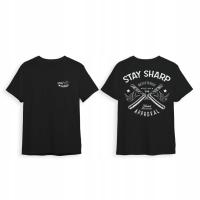 Marmara Barber koszulka barberska T-Shirt Stay Sharp Czarna