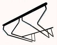 Wieszak Na Kieliszki 2-rzędowy - CZARNY POŁYSK