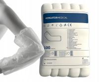 Zarękawki foliowe ochronne z gumkami Mercator 100 sztuk białe niejałowe