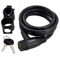 ZAMKNIĘCIE ROWEROWE TY536 8 x 1200mm SPIRALA KLUCZ