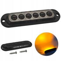 Lampa obrysowa 6 LED dymiona 12-24V kolor Pomarańczowy