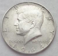 USA - 1/2 DOLARA 1964 D - KENNEDY - HALF / srebro