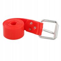 Pas balastowy do nurkowania o długości 85 cm i długości 3M z klamrą ze stali nierdzewnej w kolorze czerwonym