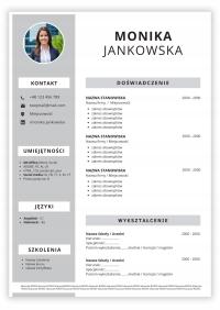 SZABLON WZÓR CV (2 strony) + LIST MOTYWACYJNY - MS WORD, CANVA