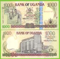 UGANDA 1000 SHILLINGS 2009 P-43d UNC