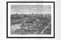 Вроцлав Песчаный остров старый город репродукция стены искусства 30x21 A4