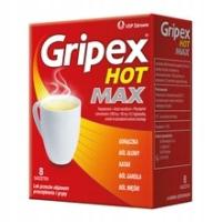 Gripex Hot MAX, proszek roztwór doustny, 8 sasz.
