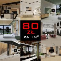 Дизайн интерьера Визуализация 3d-всего 80 злотых м2