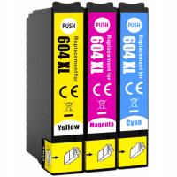 3× TUSZE 604 XL DO EPSON XP-2200 XP-2205 XP-3200 XP-3205 XP-4200 XP-4205