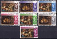 KAJMANY** Mi 204-9,210 Boże Narodzenie, Malarstwo