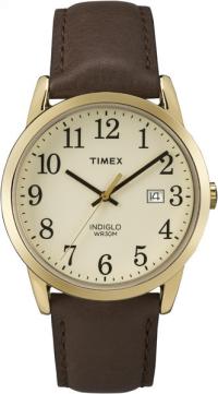 Мужские часы коричневый ремешок TIMEX циферблат INDIGLO подсветка с цифрами