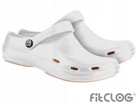 Klapki medyczne gastronomiczne chodaki białe FitClog