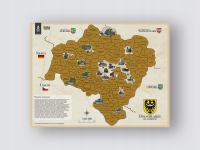 Mapa plakat zdrapka Dolnośląskie do odkrycia Dolny Śląsk 80x60cm na prezent