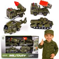 ZESTAW POJAZDÓW MILITARNYCH ARMIA CZOŁG HELIKOPTER AUTA WOJSKOWE 4 EL