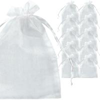 10x15 белые мешки из органзы для конфет подарки большие бесплатные