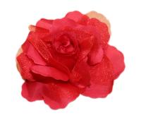 -MARGUT- Spinka broszka kwiat róża czerwona