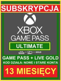 Game Pass + live gold ULTIMATE 13 miesięcy 12 + 1