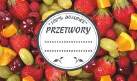 10 szt. - Etykiety naklejki na słoiki - przetwory, warzywa, owoce