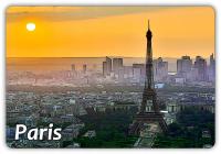 PARYŻ - Wieża Eiffla - Panorama - La Défense - Paris - Magnes na lodówkę