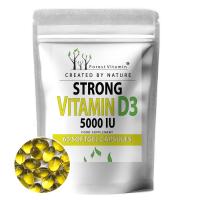 Сильный витамин D3 5000IU 60 кап с оливковым маслом высокий уровень иммунитета