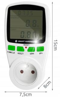 ВАТТМЕТР ПОТРЕБЛЕНИЕ ЭЛЕКТРОЭНЕРГИИ СЧЕТЧИК ЖК-ДИСПЛЕЙ